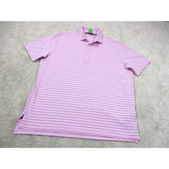 Ralph Lauren Polo Shirt Adult Extra Large XL Pink Stretch Lisle Golf Golfer Mens - Picture 2 of 10